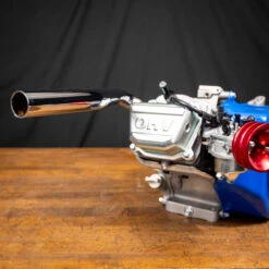 Header Pipe, Skinny Center Exit 196/212, Chrome -Ride Gear Shop GPS1001 Chrome 1099236 05586.1630675046